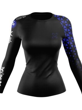 GRAPPLER WOMEN'S RANK BJJ RASH GUARD (BLUE)